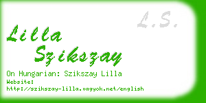 lilla szikszay business card